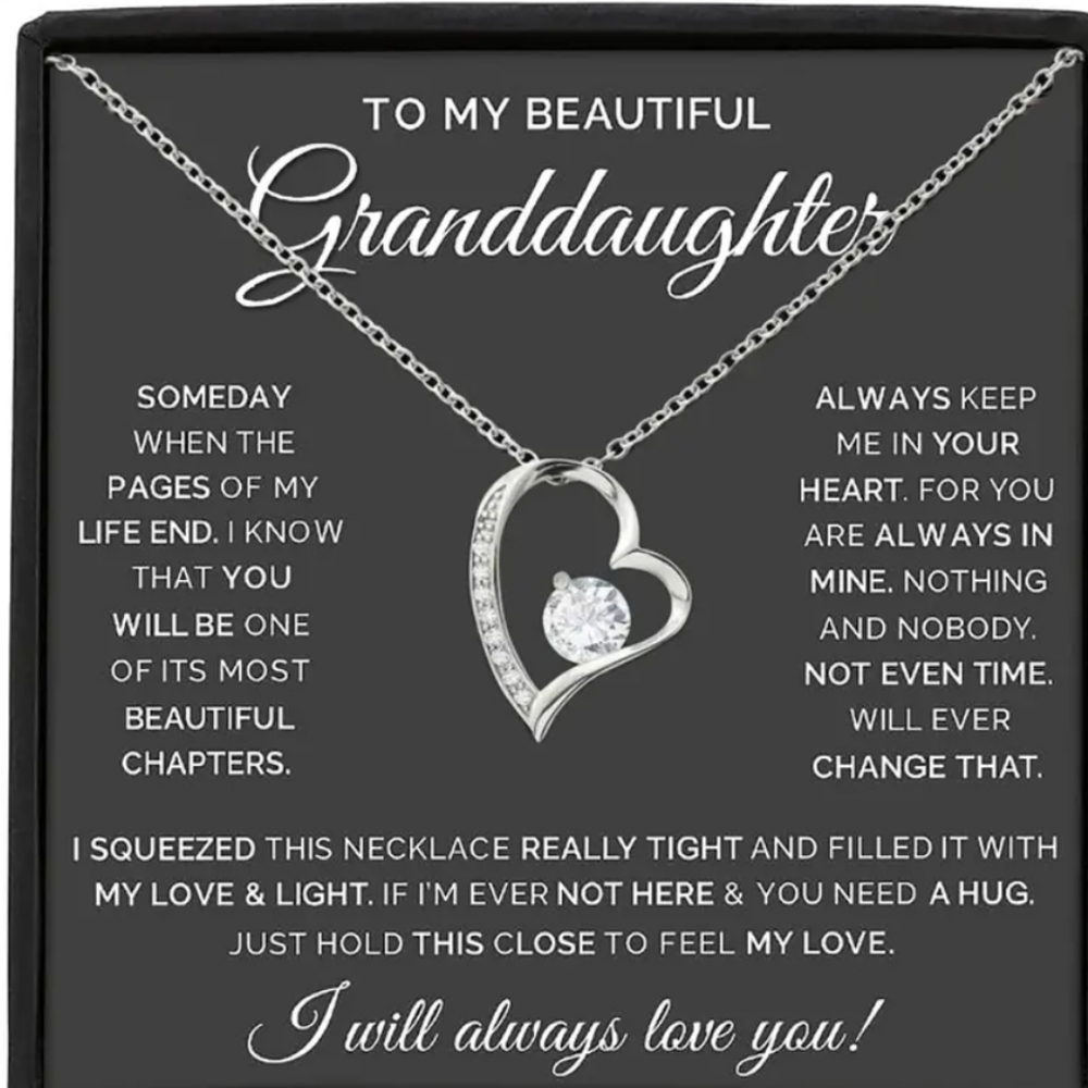 Zircon Pendant Necklace Gift Box For Daughter